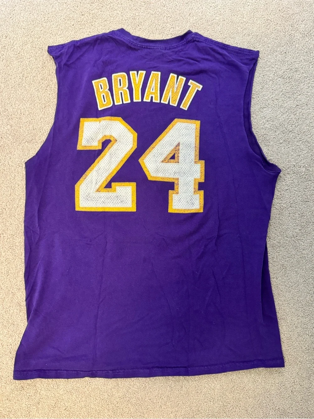 Adidas LA Lakers Kobe Bryant #24 Sleeveless Jersey cut off sleeveless shirt!
